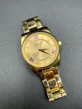 Kenneth Cole Gold Watch with Purple Roman Numerals
